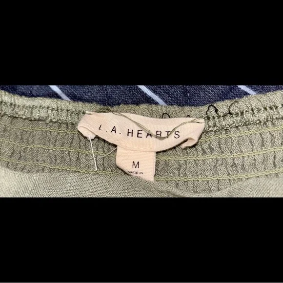 L.A. Hearts / Green Crop Top - Picture 2 of 3